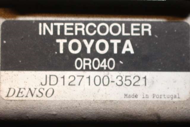 Intercooler til Toyota Avensis 2009-2015 (Type III, Fase 1)  (DENSO|127100-3521|)