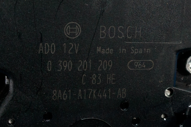 Viskermotor bakrute til Ford Fiesta 2008-2012 (Type VI, Fase 1)  (BOSCH|0 390 201 209|8A61-A17K441-AB|)
