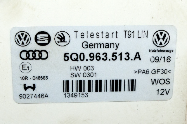 Varmeapparat diverse til Škoda Octavia 2013-2016 (Type III, Fase 1)  (VAG|5Q0 963 513 A|)