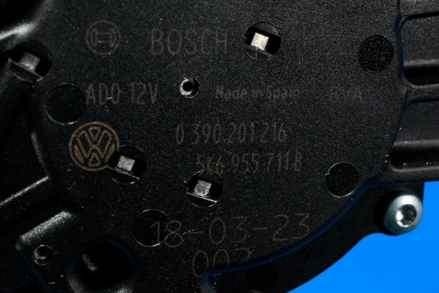 Viskermotor bakrute til VW Golf VI 2008-2012 (BOSCH|0 390 201 216|5K6 955 711 B|)
