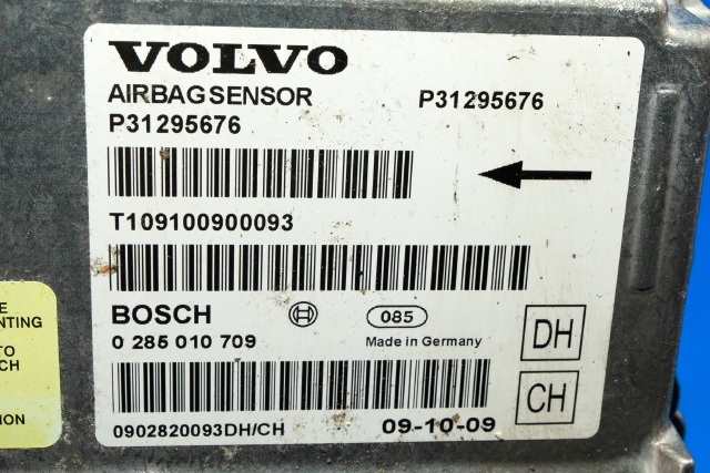 Styreenhet airbag hovedsensor til Volvo V70 2007-2013 (Type III, Fase 1) (BOSCH|0 285 010 709|31295676|)
