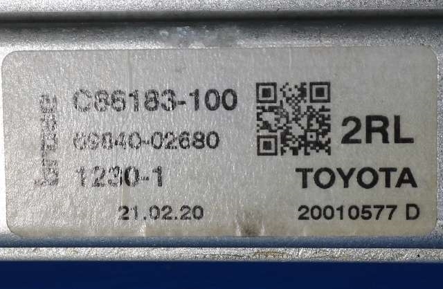 Ruteheis venstre bak til Toyota Corolla 2019-->>  (TOYOTA|69040-02680|85701-02090|)