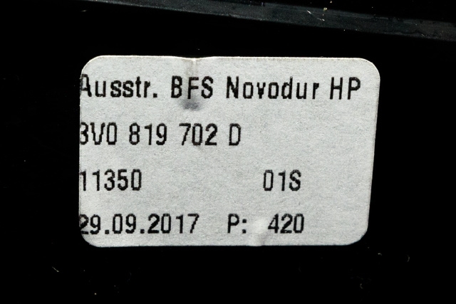 Dashbord friskluftdyse høyre til Škoda Superb 2015-->> (Type III)  (VAG|3V0 819 702 D|)