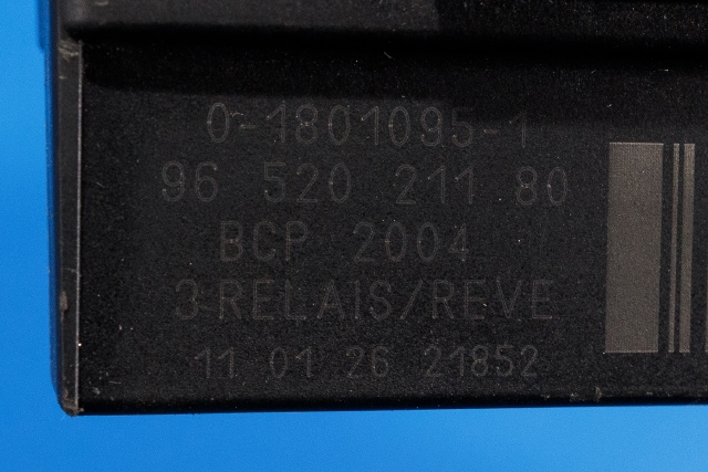 Rele diverse til Citroën Berlingo 2008-2015 (Type II, Fase 1) (0-1801095-1|96 520211 80|)