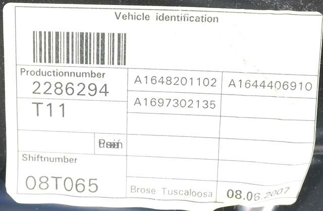 Ruteheis venstre bak til Mercedes GL 2006-2012 (X164) (X164) (MERCEDES|A 251 820 01 08|)