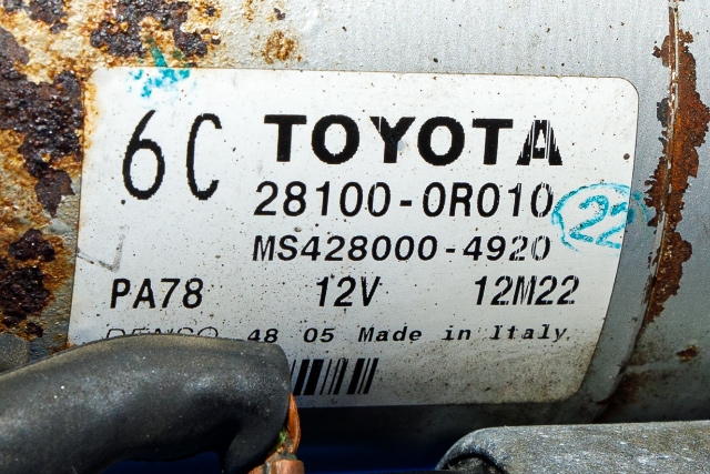 Starter diesel til Toyota RAV4 2009-2013 (Type III, Fase 2)  (DENSO|428000-4920|28100-0R010|)
