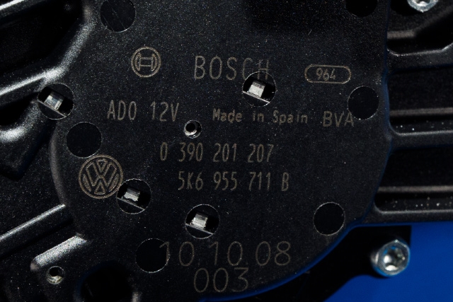 Viskermotor bakrute til VW Touran 2010-2015 (Type I, Fase 3)  (BOSCH|0 390 201 207|5K6 955 711 B|)