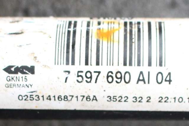 Drivaksel høyre bak, diesel/automat til BMW 3-Serie 2012-2018 (F30/F31/F34) (F30/F31/F34) (BMW|7 597 690|)