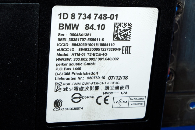 Bilstereo diverse til BMW i3 2013-2022  (BMW|84.10-8 734 748|)