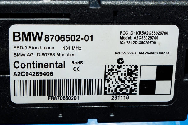 Styreenhet diverse til BMW i3 2013-2022 (BMW|8 706 502|)
