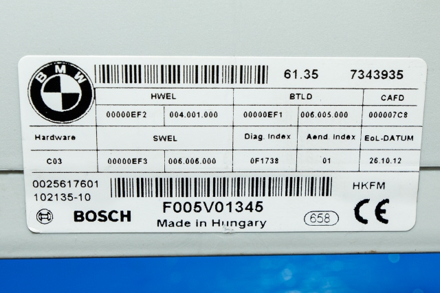 Styreenhet elektrisk bakluke til BMW 3-Serie 2012-2018 (F30/F31/F34) (F30/F31/F34) (BMW|61.35-7 343 935|)