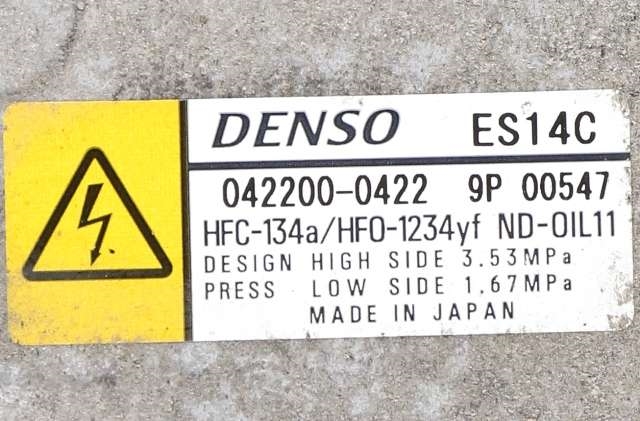 Aircondition kompressor hybrid til Toyota Prius 2009-2016 (Type III) (COMBI) (COMBI) (DENSO|042200-0422|)