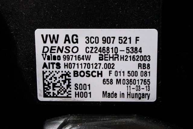 Varmeapparat motor til VW Touran 2010-2015 (Type I, Fase 3) (VAG|1K1 820 015 J|)