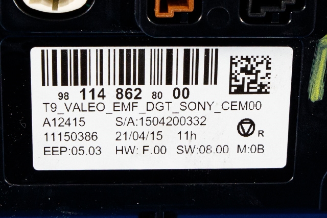 Bilstereo navigasjon skjerm til Peugeot 308 2013-2021 (Type II) (PEUGEOT|98 114862 80|)