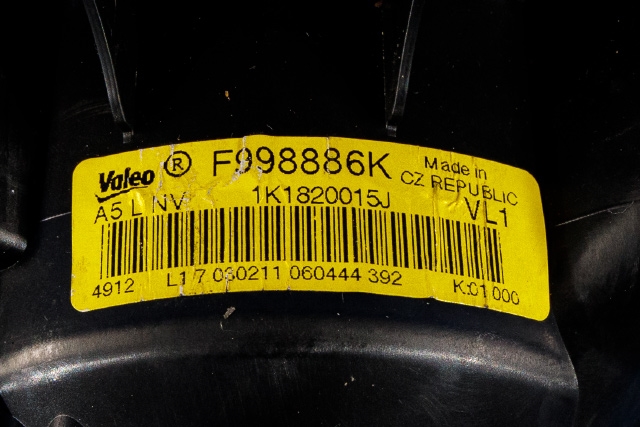 Varmeapparat motor til Škoda Octavia 2009-2013 (Type II, Fase 2)  (VAG|1K1 820 015 J|)