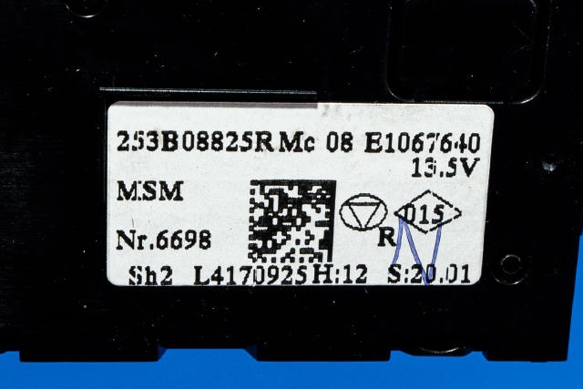 Bilstereo betjeningspanel til Renault Zoe 2013-2019 (Fase 1)  (RENAULT|253B 08825R|)