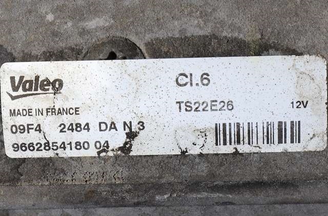 Starter diesel til Peugeot Partner 2008-2015 (Type II, Fase 1)  (VALEO|TS22E26|96 628541 80|)