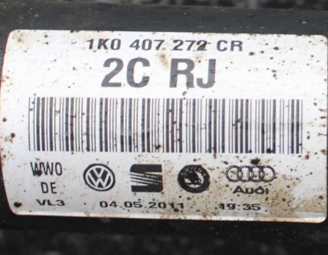 Drivaksel høyre foran, diesel/manuell til Škoda Octavia 2009-2013 (Type II, Fase 2) (VAG|1K0 407 272 CR|)