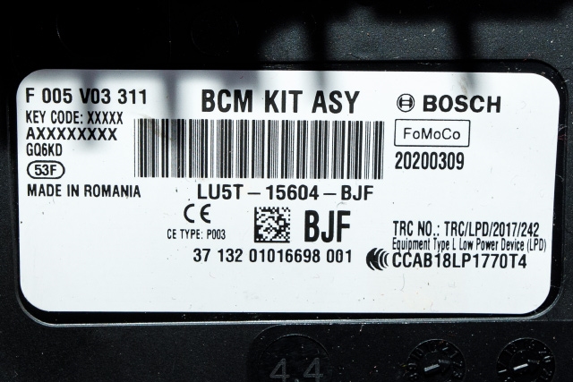 Styreenhet comfort (BCM) til Ford Puma 2019-->>  (FORD|LU5T-15604-BJF|)