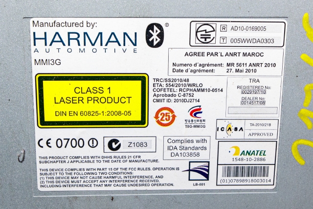 Bilstereo navigasjon spiller til Audi A6 2011-2014 (Type IV, Fase 1) (C7) (C7) (VAG|4G0 035 670 G|)