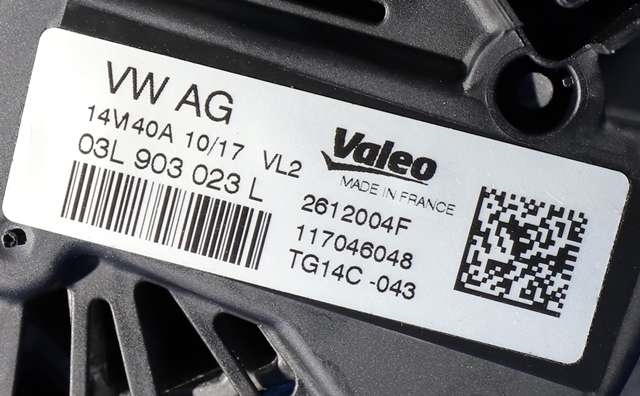 Dynamo diesel til Škoda Superb 2015-->> (Type III)  (VALEO|TG14C043|03L 903 023 L. 14 VOLT - 140 AMP|)
