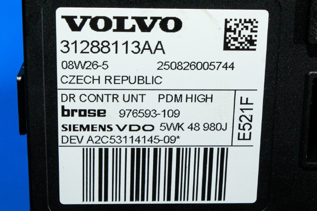 Ruteheis, kun motor, høyre foran til Volvo V50 2007-2012 (Fase 2)  (VOLVO|31288113|)