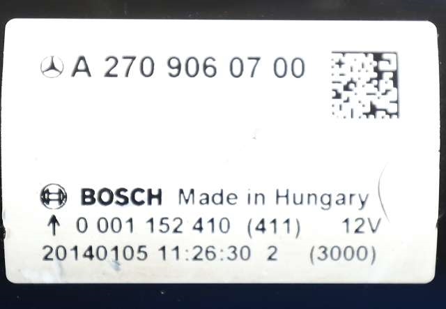 Starter til Mercedes B-Klasse 2011-2018 (W246) (W246) (BOSCH|0 001 152 410|A 270 906 07 00|)