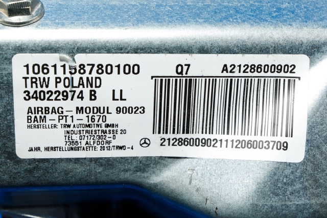 Airbag kne til Mercedes E-Klasse 2009-2013 (Fase 1) (W212) (W212) (MERCEDES|A 212 860 09 02|)