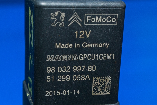 Rele gløde til Peugeot 508 2014-2018 (Type I, Fase 2)  (PEUGEOT|98 032997 80|)