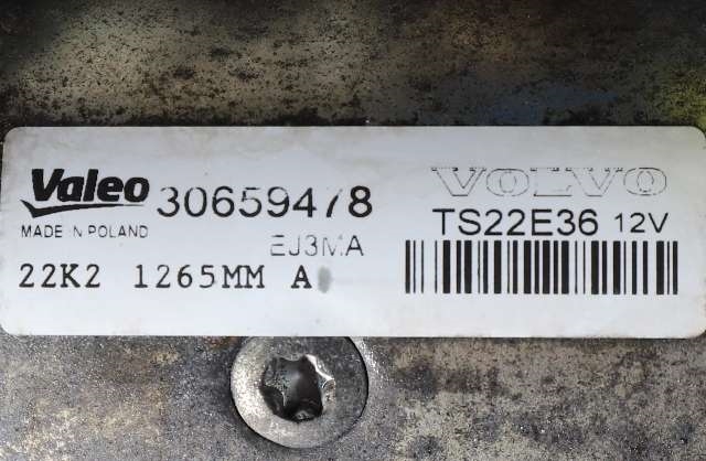 Starter diesel til Volvo V60 2010-2013 (Type I, Fase 1) (VALEO|TS22E36|30659478|)
