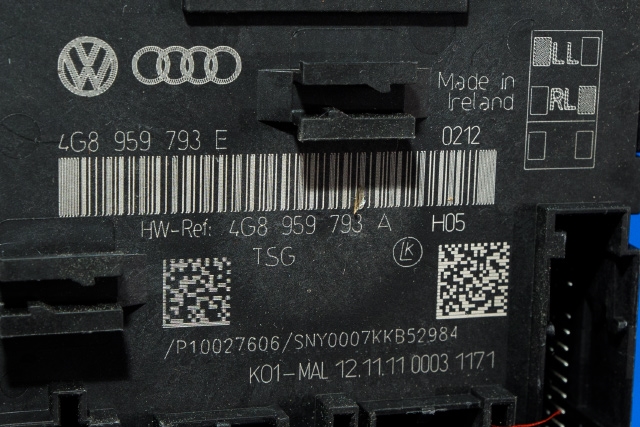 Styreenhet dør venstre foran til Audi A6 2011-2014 (Type IV, Fase 1) (C7) (C7) (VAG|4G8 959 793 E|)