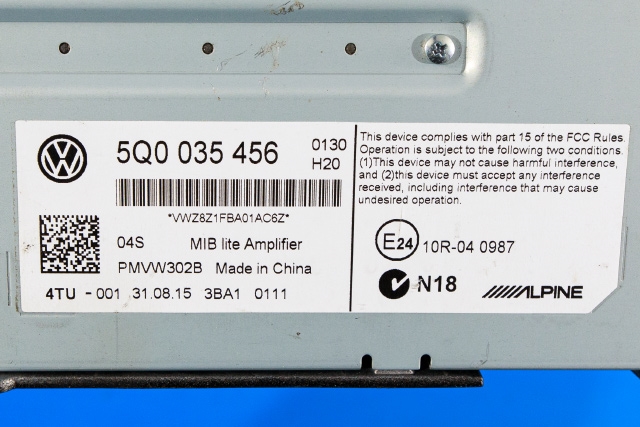 Bilstereo forsterker til VW e-Golf 2014-2017 (Fase 1)  (VAG|5Q0 035 456|)