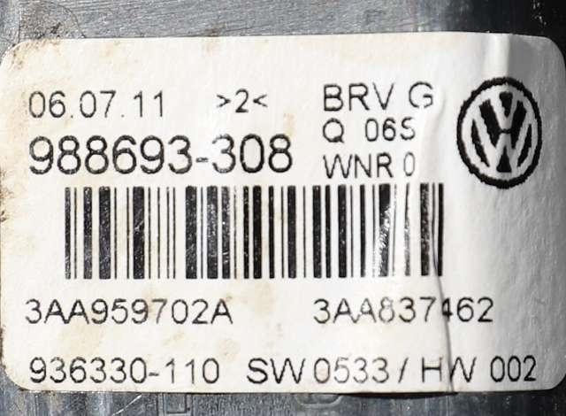 Ruteheis høyre foran til VW Passat 2011-2015 (B7) (B7) (VAG|3AA 959 702 A|)