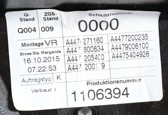 Ruteheis høyre foran til Mercedes Vito 2014-->> (W447) (W447) (MERCEDES|A 447 906 36 00|)