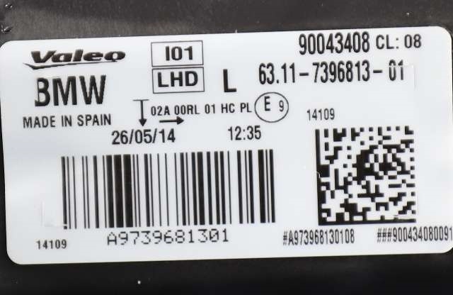 Frontlykt venstre full-LED til BMW i3 2013-2022  (BMW|63.11-7 396 813|)