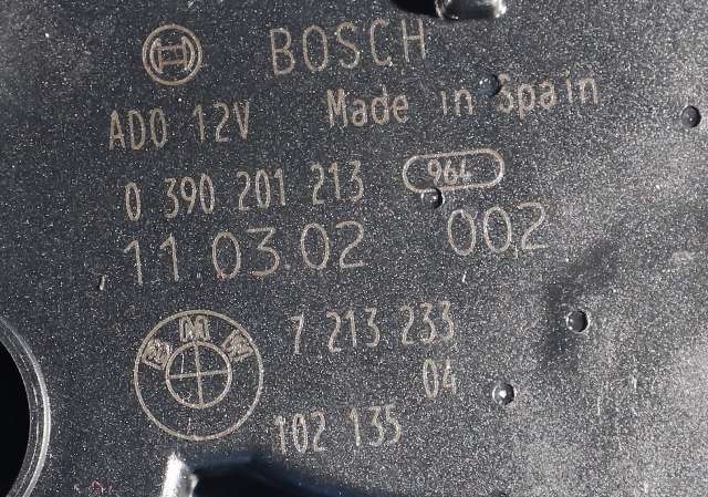Viskermotor bakrute til BMW 5-Serie 2010-2017 (F10/F11) (F10/F11) (BOSCH|0 390 201 213|7 213 233|)