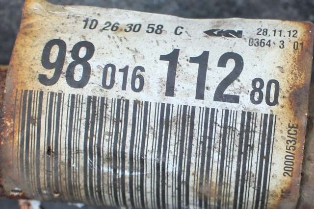 Drivaksel høyre foran, bensin/manuell til Peugeot 208 2012-2019 (Type I) (PEUGEOT|98 016112 80|)