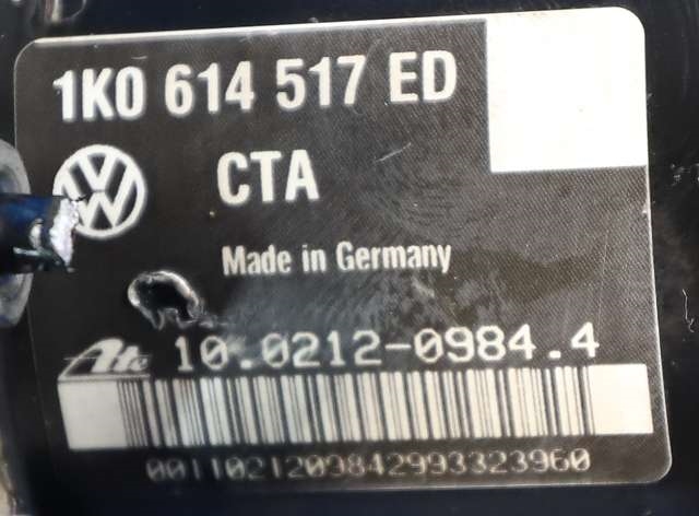 ABS sentral til VW Caddy 2010-2015 (Type III, Fase 2)  (VAG|1K0 614 517 ED|1K0 907 379 BM|)