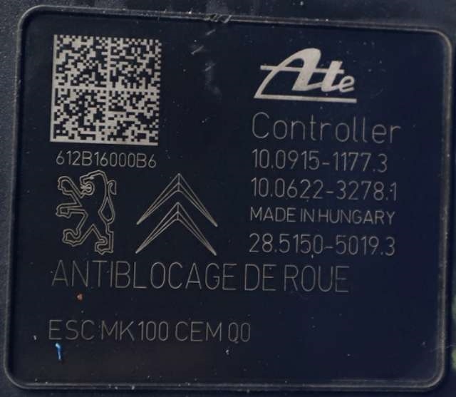 ABS sentral til Peugeot 208 2012-2019 (Type I) (PEUGEOT|98 041620 80|)
