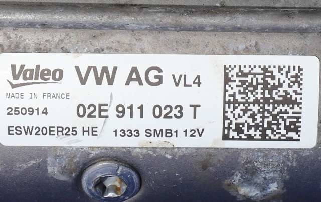 Starter diesel til VW Passat 2015-2019 (Fase 1) (B8) (B8) (VALEO|ESW20ER25|02E 911 023 T|)