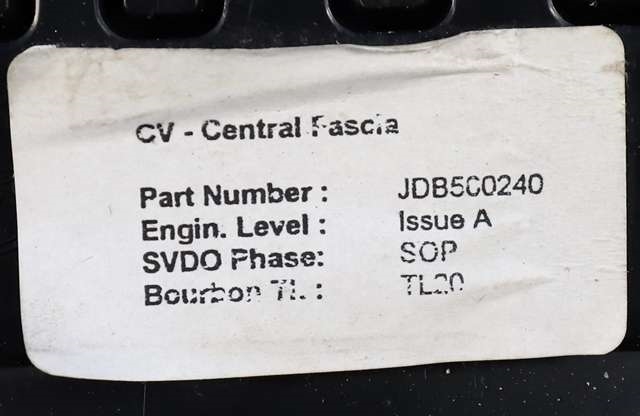 Dashbord friskluftdyse midtkonsoll til Land Rover Range Rover 2002-2012 (Type III)  (LAND ROVER|JDB5C0240|)