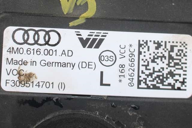 Fjær bak nivå luftpute/belg til Audi e-tron 2018-->>  (VAG|4M0 616 001 AD|)