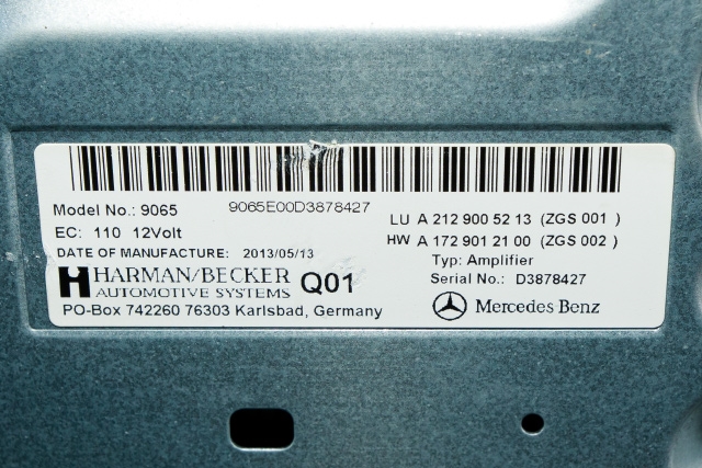 Bilstereo forsterker til Mercedes E-Klasse, Coupe/Cab 2013-2017 (Fase 2) (C207) (C207) (MERCEDES|A 212 900 52 13|)