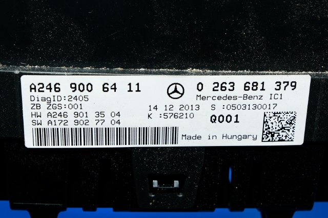 Instrumentpanel til Mercedes B-Klasse 2011-2018 (W246) (W246) (BOSCH|0 263 681 379|A 246 900 64 11|)