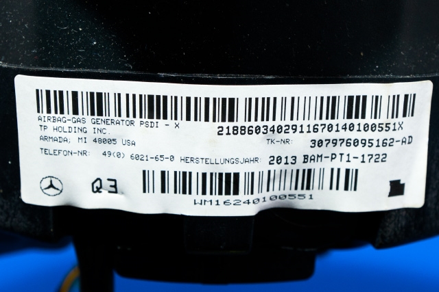 Airbag rattpute til Mercedes B-Klasse 2011-2018 (W246) (W246) 
