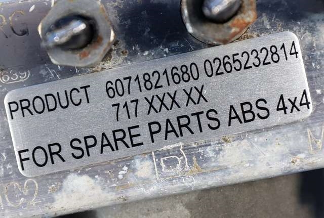 ABS sentral til Fiat Scudo 2007-2017 (Type II) (BOSCH|0 265 232 814|)