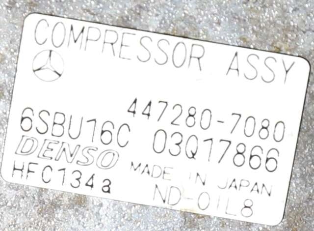 Aircondition kompressor til Mercedes E-Klasse, Coupe/Cab 2013-2017 (Fase 2) (C207) (C207) (DENSO|447280-7080|)