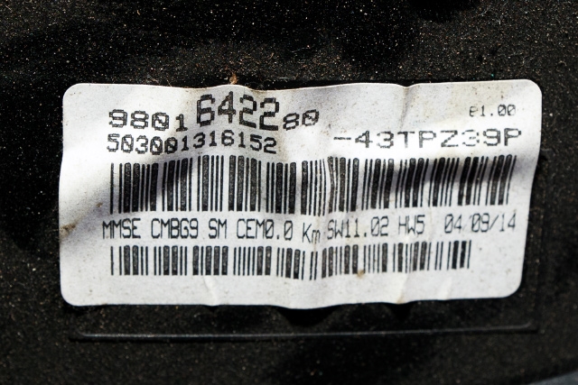 Instrumentpanel til Citroën Jumpy 2007-2016 (Type II)  (CITROEN|98 016422 80|)