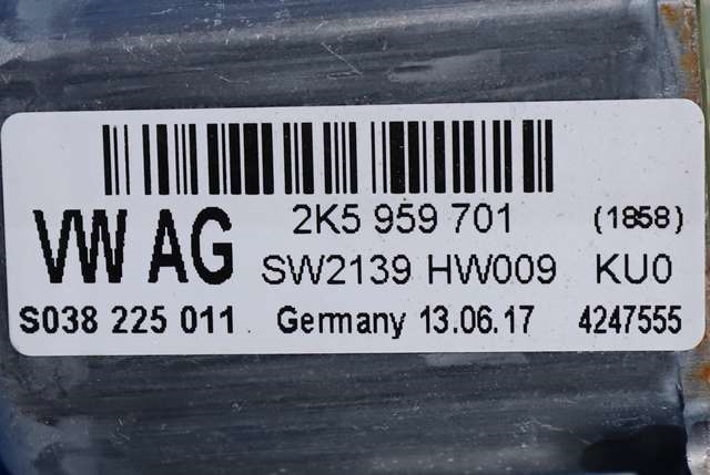 Ruteheis venstre foran til VW Caddy 2015-2020 (Type III, Fase 3)  (VAG|2K5 959 701|5K0 959 793|)