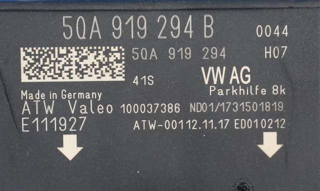 Styreenhet parkering til VW Polo 2017-2021 (Type VI, Fase 1) (VAG|5QA 919 294 B|)